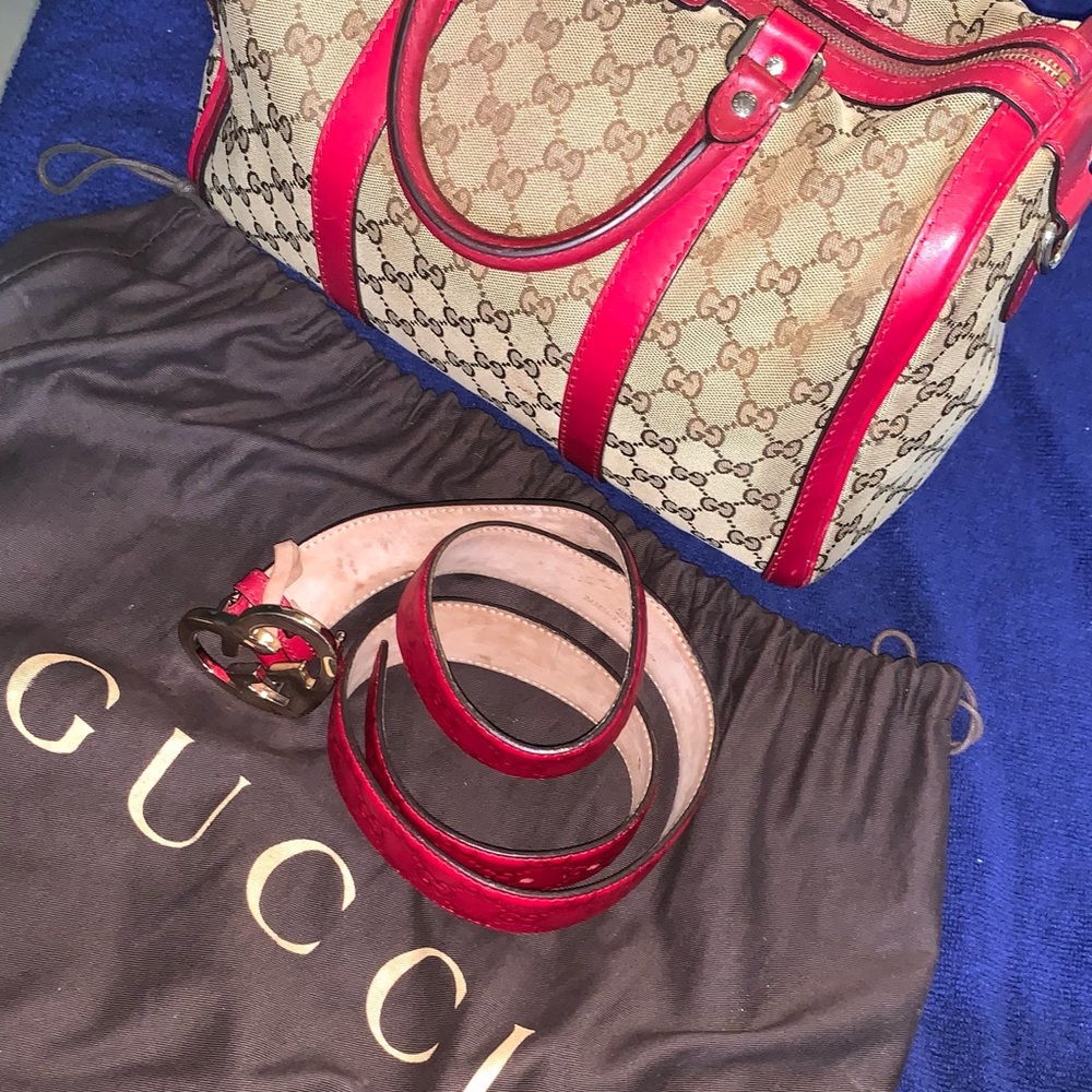 Authentic Gucci purse & belt